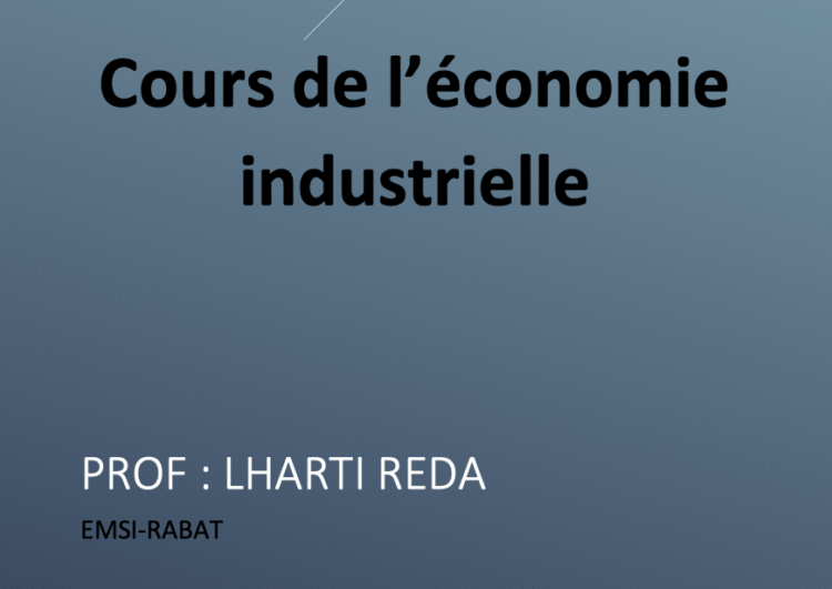 Cours de l’économie industrielle en PDF