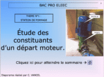 Étude des constituants d’un départ moteur.